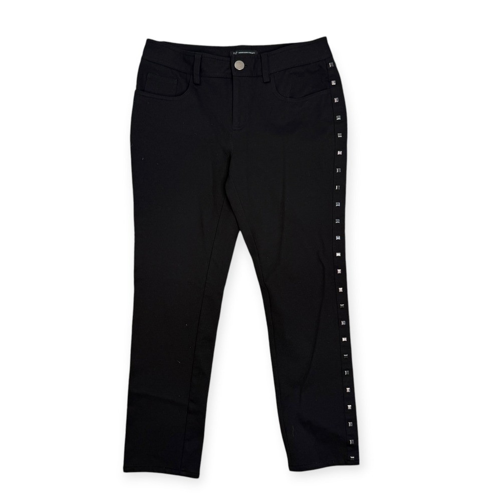 INC International Concepts Womens Black Studded Side Ankle Pants Size 6